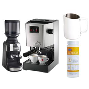 GAGGIA ガジア  SIN035PA Classicセミオートマシン+グラインダー+ミルクピッチャー+クリーナーセット