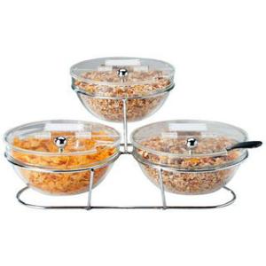 Assheuer+Pott アッシュホイヤー＋ポット 【APS】ガラス　ブッフェスタンド３個入　１１...