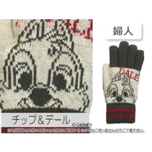 チップ＆デール レディースふわもこ手袋