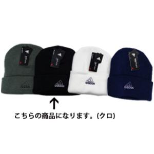 トモクニ  0070062XN アディダス紳士ニット帽子(ブラック)