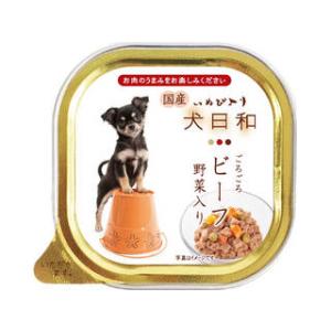 株式会社 わんわん  犬日和トレイ ビーフ 野菜入り 100g