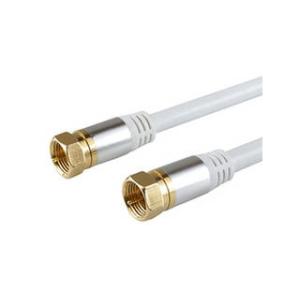 HORIC HORIC アンテナケーブル 5m ホワイト アルミヘッド 両側ネジ式コネクタ AC50...