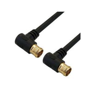 HORIC HORIC アンテナケーブル 5m ブラック 両側L字差込式コネクタ AC50-637B...