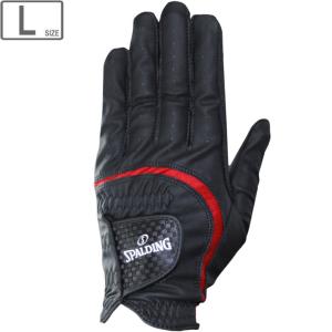 LEZAX/レザックス SPALDING ゴルフグローブ メンズ左手用 【ブラック】【Lサイズ】 SPGL-3656