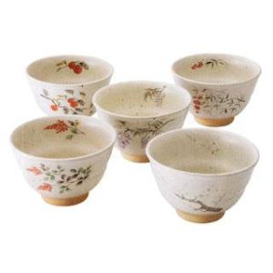 TOSHU/東秀陶器  粉引華風 お茶碗5客揃／T‐538