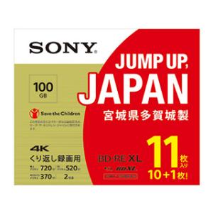 SONY ソニー  11BNE3VZPS2 ビデオ用ブルーレイディスク 3層（100GB） 11枚パック  くり返し録画用 BD-RE XL｜murauchi3