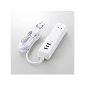 ELECOM エレコム  USBタップ/USBメス×3/AC×2/ケーブル1.5m/3.4A/ホワイト MOT-U10-2315WH｜murauchi3