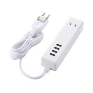 ELECOM エレコム  USBタップ/USBメス×4/AC×2/ケーブル1.5m/3.4A/ホワイト MOT-U11-2415WH｜murauchi3