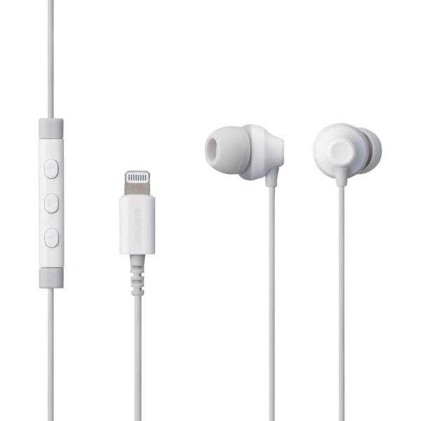ELECOM エレコム Lightning接続ヘッドホンマイク/FAST MUSIC ホワイト EH...
