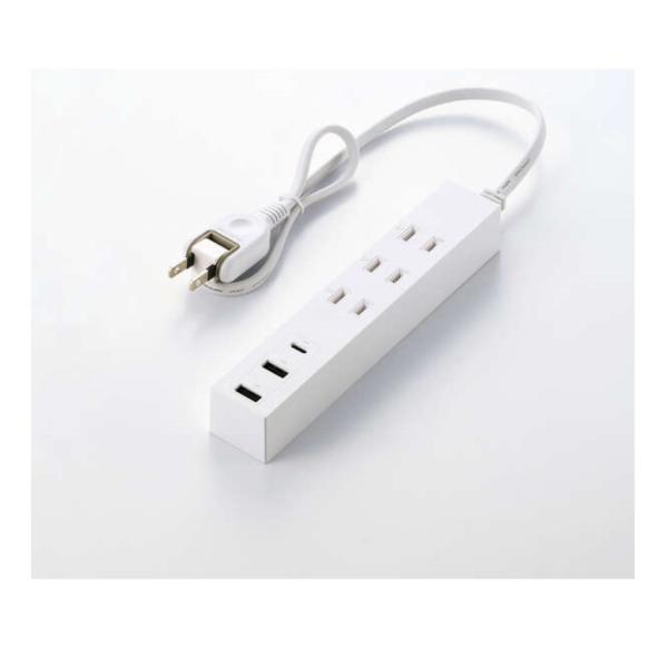 ELECOM エレコム T-U08-3A2C05WH USBタップ/USB-Cx1/USB-Ax2/...
