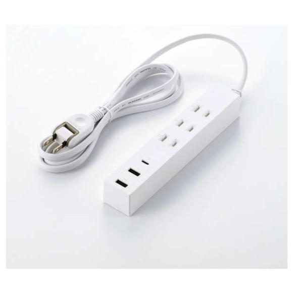 ELECOM エレコム T-U08-3A2C15WH USBタップ/USB-Cx1/USB-Ax2/...