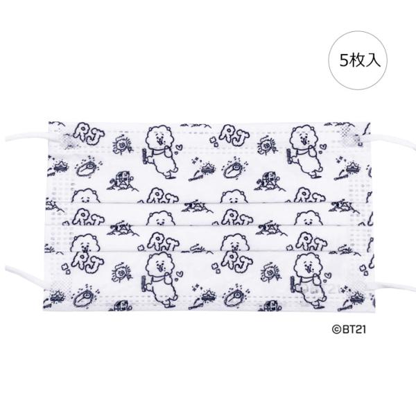 BT21 / ビーティーイシビル 1Day mask cool BT21  【RJ】【5枚入り】（マ...