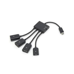 ルートアール Androidスマートフォン/タブレット対応 OTG充電 3ポートHUB RC-OTG...