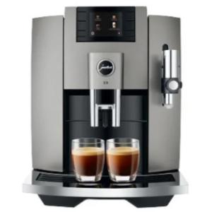 JURA ユーラ 12026 全自動コーヒーマシン E8 Dark Inox　家庭用/15メニュー/水タンク1.9L/ホッパー容量280g/ボタン式