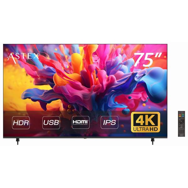 WIS ウィズ AS-M75 ブラック 75インチ4Kモニター