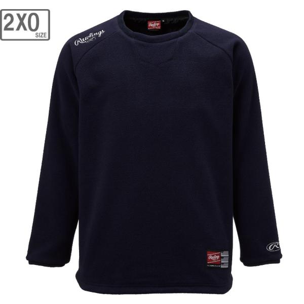 Rawlings ローリングス ハイパーWB フリースシャツ(裏付) 【ネイビー】【2XOサイズ】 ...