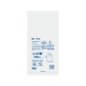 ハウスホールドジャパン株式会社  レジ袋 30号白　100枚　TE３０