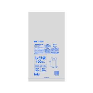 ハウスホールドジャパン株式会社  レジ袋 35号白　100枚　TE３５