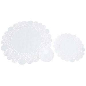 　 レースペーパー　白　丸型（５０枚入）４．０吋（１００mm）