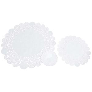 　 レースペーパー　白　丸型（５０枚入）４．５吋（１１５mm）