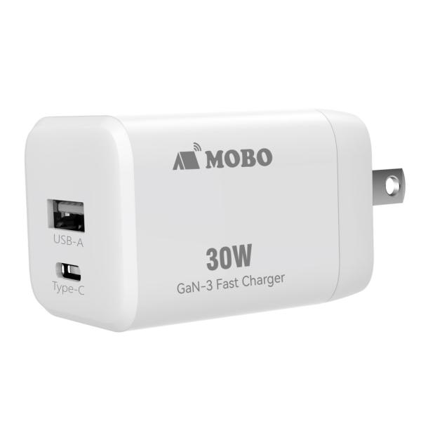 アーキサイト AM-PDMGAN30W-WH <MOBO>折りたたみ式プラグ搭載 コンパクトAC充電...