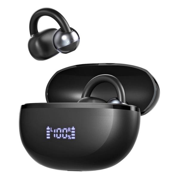 Haylou ハイロー Airfree イヤーカフ型完全ワイヤレスイヤホン ブラック HL-AFBK