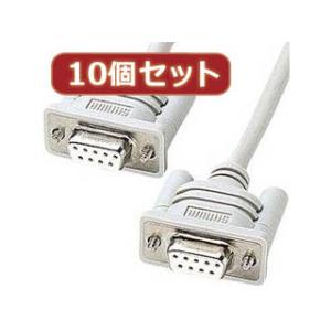 サンワサプライ 【10個セット】サンワサプライ RS-232Cケーブル(モデム・TA用・0.75m)...
