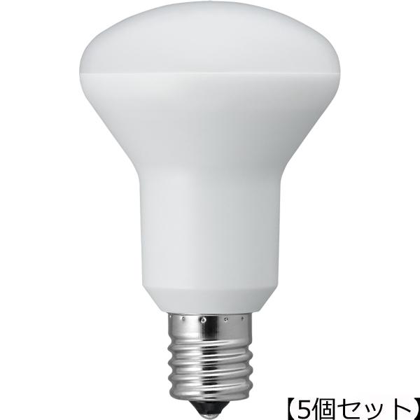 YAZAWA 【5個セット】YAZAWA R50レフ形LED 昼白色 LDR4NHE17X5