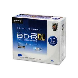 HIDISC  10個セット PREMIUM HIDISC BD-R DL 1回録画 6倍速 50GB 10枚 スリムケース HDVBR50RP10SCX10｜murauchi3