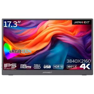 JAPANNEXT ジャパンネクスト 4K対応 17.3型液晶ディスプレイ/HDMI×1、USB-C×2/ブラック/スピーカー/1年保証 JN-MD-IPS173UHDR｜murauchi3