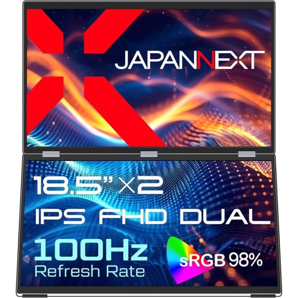 JAPANNEXT ジャパンネクスト フルHD18.5型デュアルモバイルディスプレイ(IPS/Typ...