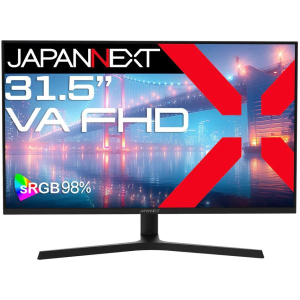 JAPANNEXT ジャパンネクスト フルHD対応 31.5型液晶ディスプレイ/HDMI×1、VGA...