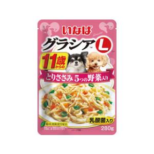 INABA いなばペットフード いなば グラシアL 11歳からのとりささみ 5つの野菜入り 280g