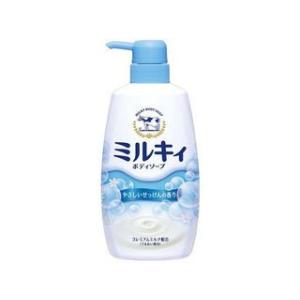 COW BRAND SOAP/牛乳石鹸共進社  ミルキィボディソープ やさしいせっけんの香り ポンプ 550mL｜murauchi3