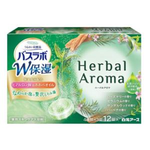 HAKUGEN 白元アース  HERSバスラボ W保湿 Herbal Aroma 12錠入