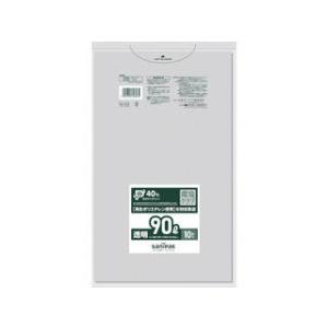 SANIPAK/日本サニパック  W-93 環境クラブ 90L 透明 10枚 W-93-CL