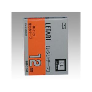 MAX/マックス 【Bepop mini/ビーポップミニ】レタリテープ 12mm幅 5m 蛍光赤 黒...