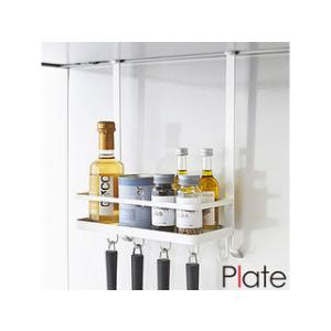 YAMAZAKI 山崎実業 【Plate/プレート】レンジフード調味料ラック ホワイト (3128)
