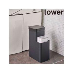 YAMAZAKI 山崎実業  収納付きトイレポット タワー ブラック tower