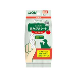 LION PET ライオン商事 PETKISS 歯みがきシート アップルの香り 30枚入り｜murauchi3