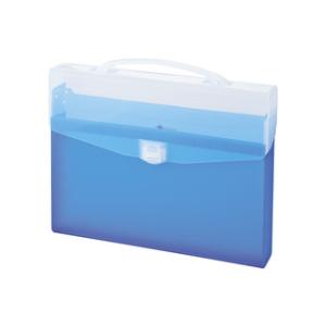 LIHIT LAB./リヒトラブ AQUA DROPs コングレスバッグ 青 A4判(収納幅50mm...