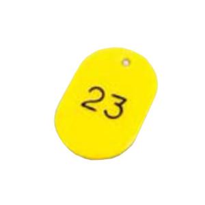 Tomoya 友屋 番号札　大（５０個セット）１〜５０　イエロー　１１８１１