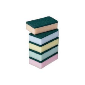 大和物産株式会社 カラフルハードスポンジ 5個