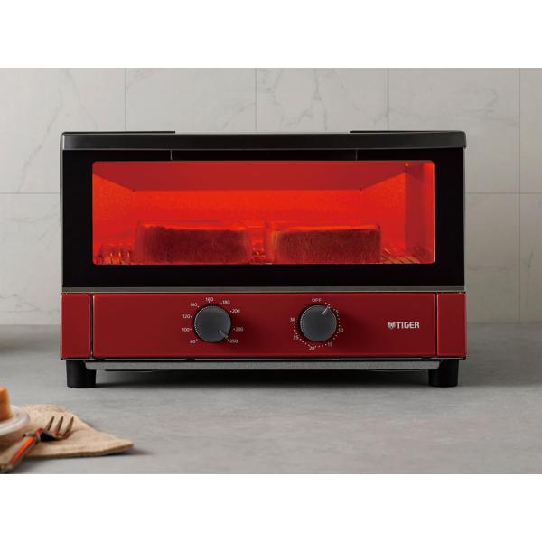 TIGER タイガー魔法瓶 KAM-S132-R(レッド) オーブントースター〈やきたて〉