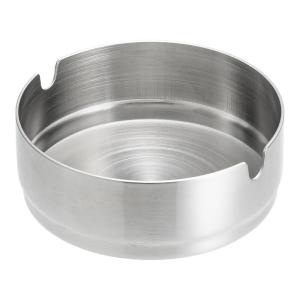 　 フラット　ステンレススタッキング丸灰皿　レスト付　７cm　　