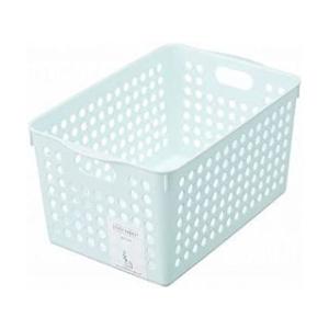 inomata イノマタ化学 ストックバスケット 幅18×奥行27.4×高さ14.3cm ライトブルー