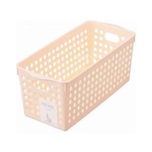 inomata イノマタ化学 ストックバスケット 幅13.3×奥行29.5×高さ12.3cm ライトピンク