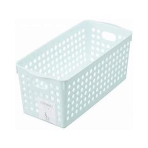 inomata イノマタ化学 ストックバスケット 幅13.3×奥行29.5×高さ12.3cm ライトブルー