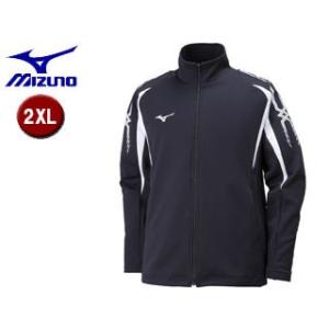 ミズノ mizuno  32JC8001-09 ＭＣＢ　ウォームアップシャツ 【2XL】 （ブラック×ホワイト）｜murauchi3