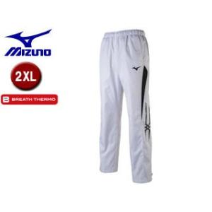 ミズノ mizuno  32JF7550-01 ブレスサーモ ウォーマーパンツ 【2XL】 （ホワイト×ブラック）｜murauchi3